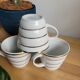 3 porcelain coffee cups bordered gold