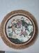 Vintage plate signed with Asian decor in earthenware 26cm