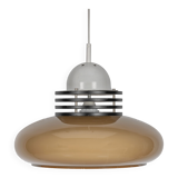Brown and white space age pendant lamp