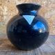 Vintage Black Inlaid Glass Vase International Design LA GALLERIA