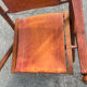 Vintage Safari Armchair in Cognac Leather and Turned Wood – 1940s/50s