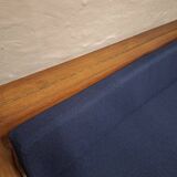 Danish teak convertible daybed sofa with backrest compartment, 1960s