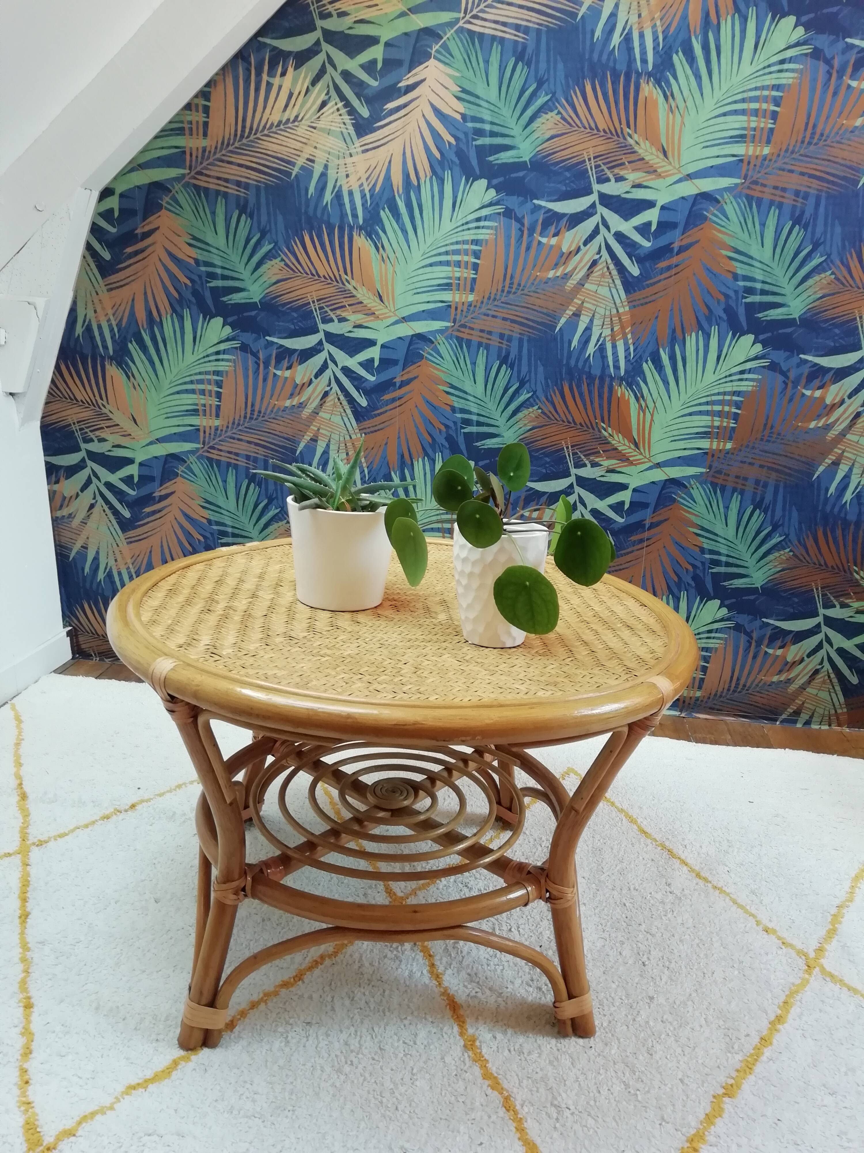 Rattan coffee table