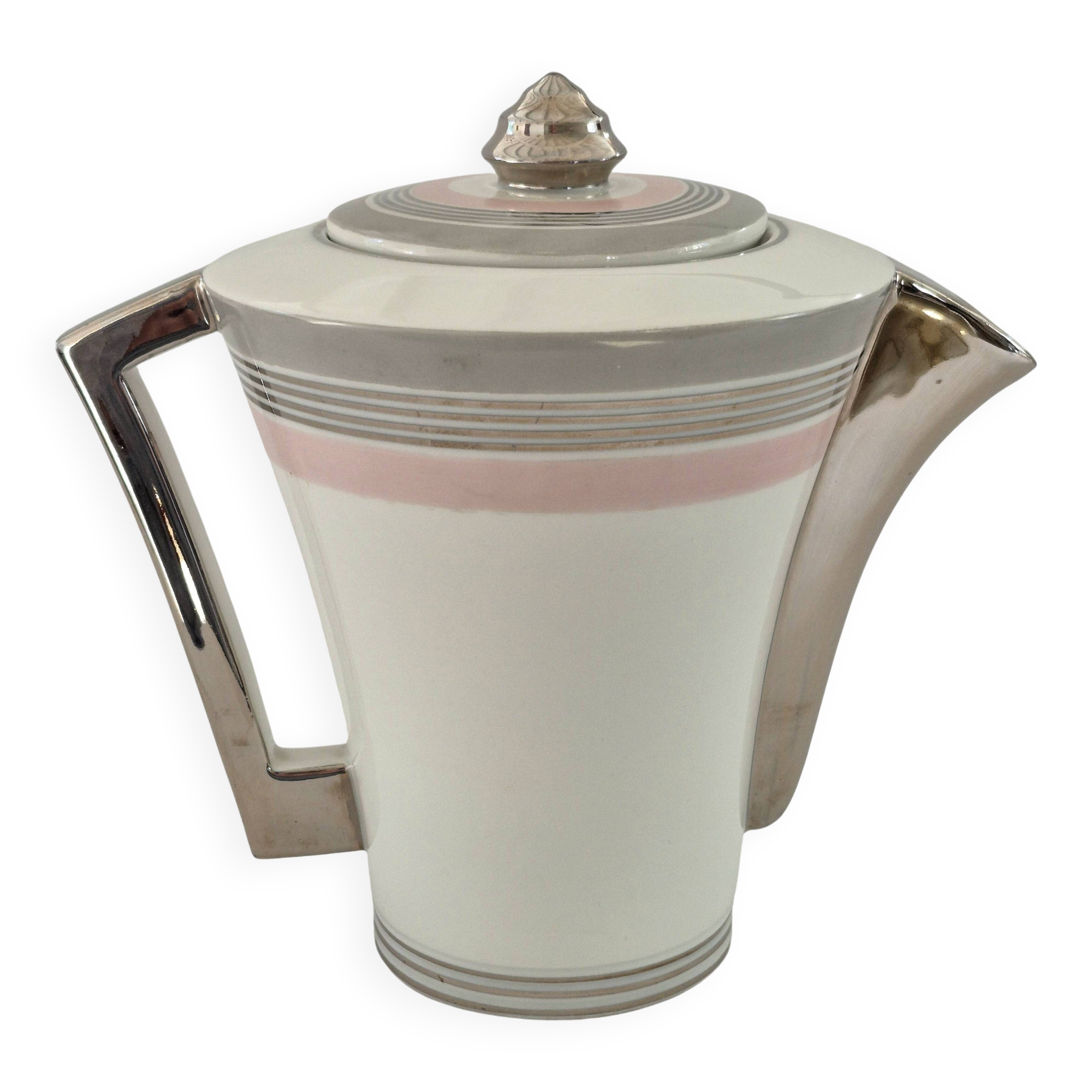 Art Deco teapot coffee pot jug Limoges Salmon & Cie A486