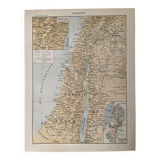 Ancienne carte de la Palestine - 1900