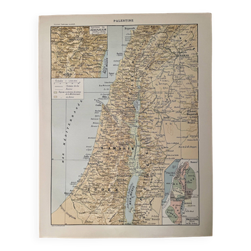Old map of Palestine - 1900
