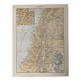 Ancienne carte de la Palestine - 1900