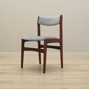 Set of four mahogany chairs, Danish design, 1970s, manufacture: Denmark