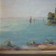 Tablau painting with seaside oil signed