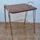 Side table, vintage "Eiffel" service with two metal and wood tops