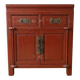 Chinese storage furniture in red lacquered wood