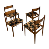 4 chaises en palissandre danoises par Hans Rosengren
