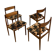 4 chaises en palissandre danoises par Hans Rosengren