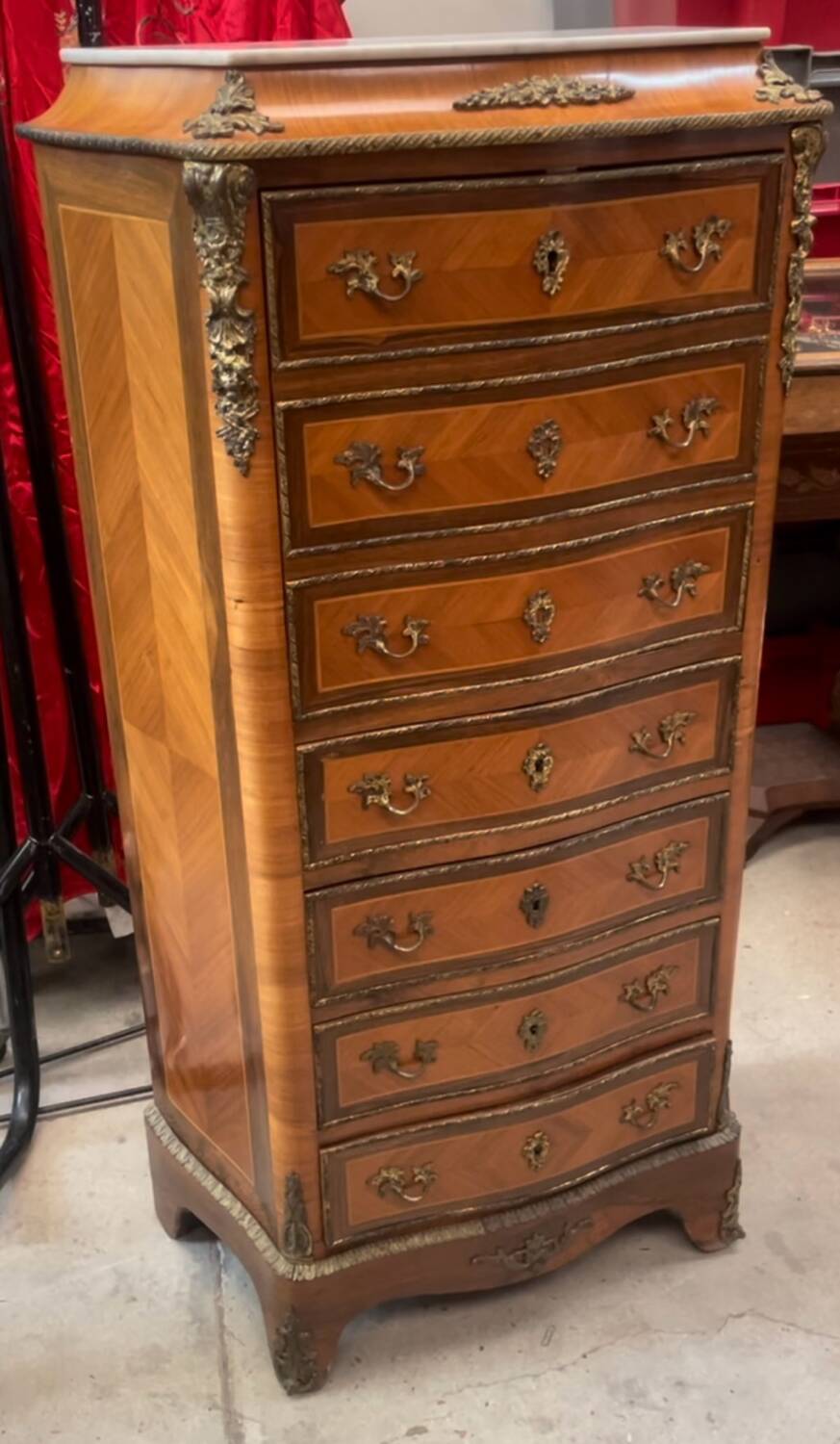 Secretary of Lady Napoleon III – Marquetry & marble – 19th century