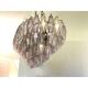 Contemporary Multicolored Oval “Poliedri” Murano Glass Burnish Chandelier i
