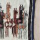 Vintage Carpet Lamas South America 66 x 111 cm