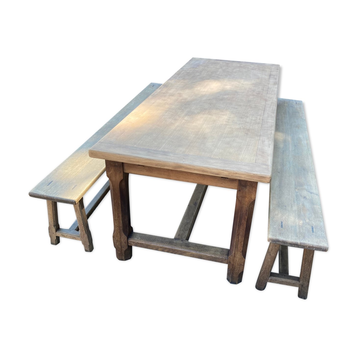 Farm table with benches