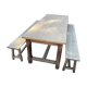 Farm table with benches