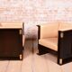 Art Nouveau Mahogany Armchairs from J. Hoffmann, Austria, 1910s, Set of 2