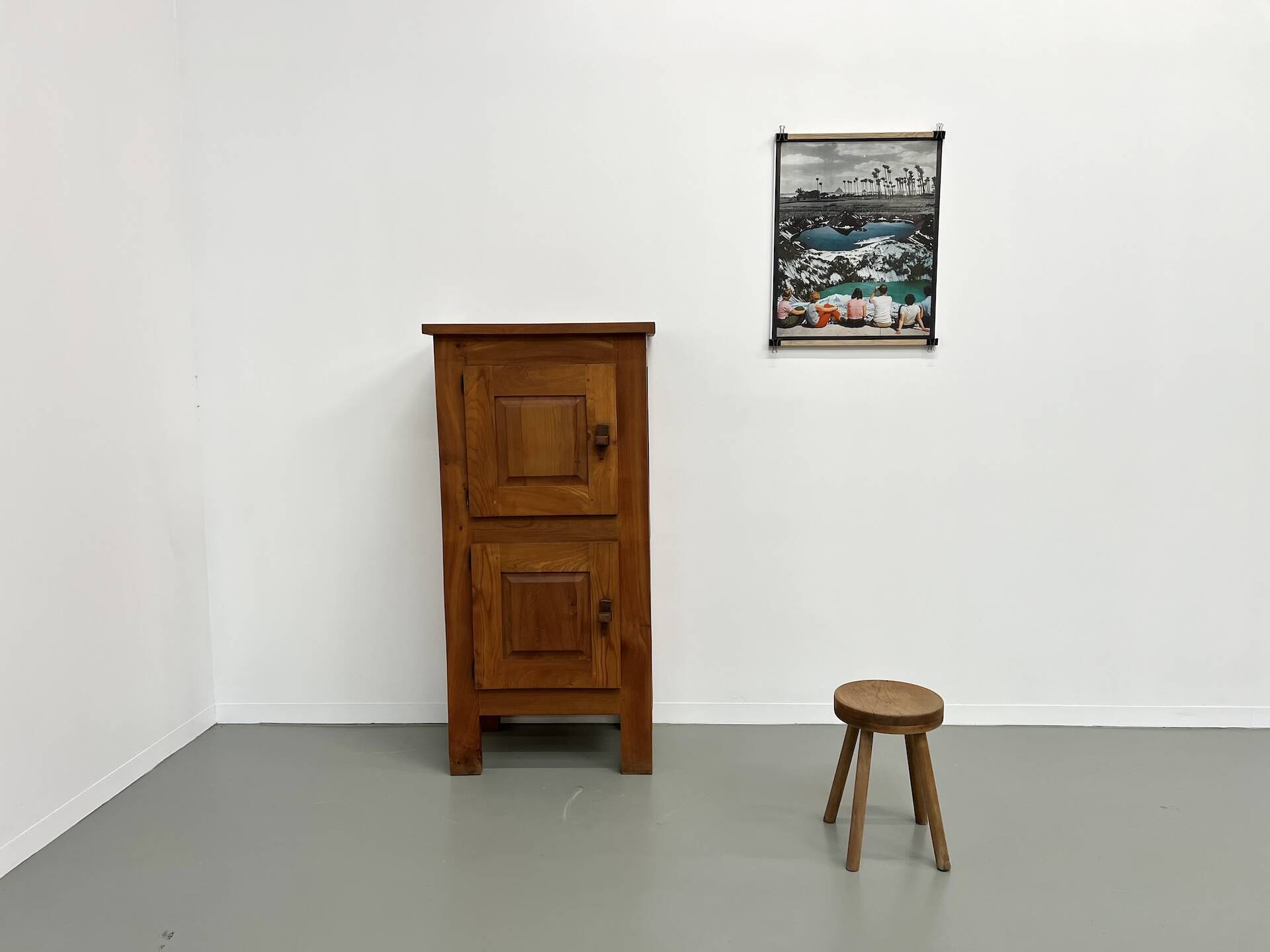 Small brutalist 50s bonnetiere wardrobe