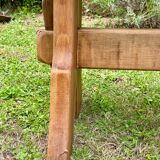 Pair of handcrafted solid elm benches