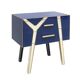 Contemporary Wood and Glass Italian Pair of Bedside Tables