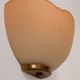 Vintage brass and orange glass wall lights, France 1970.
