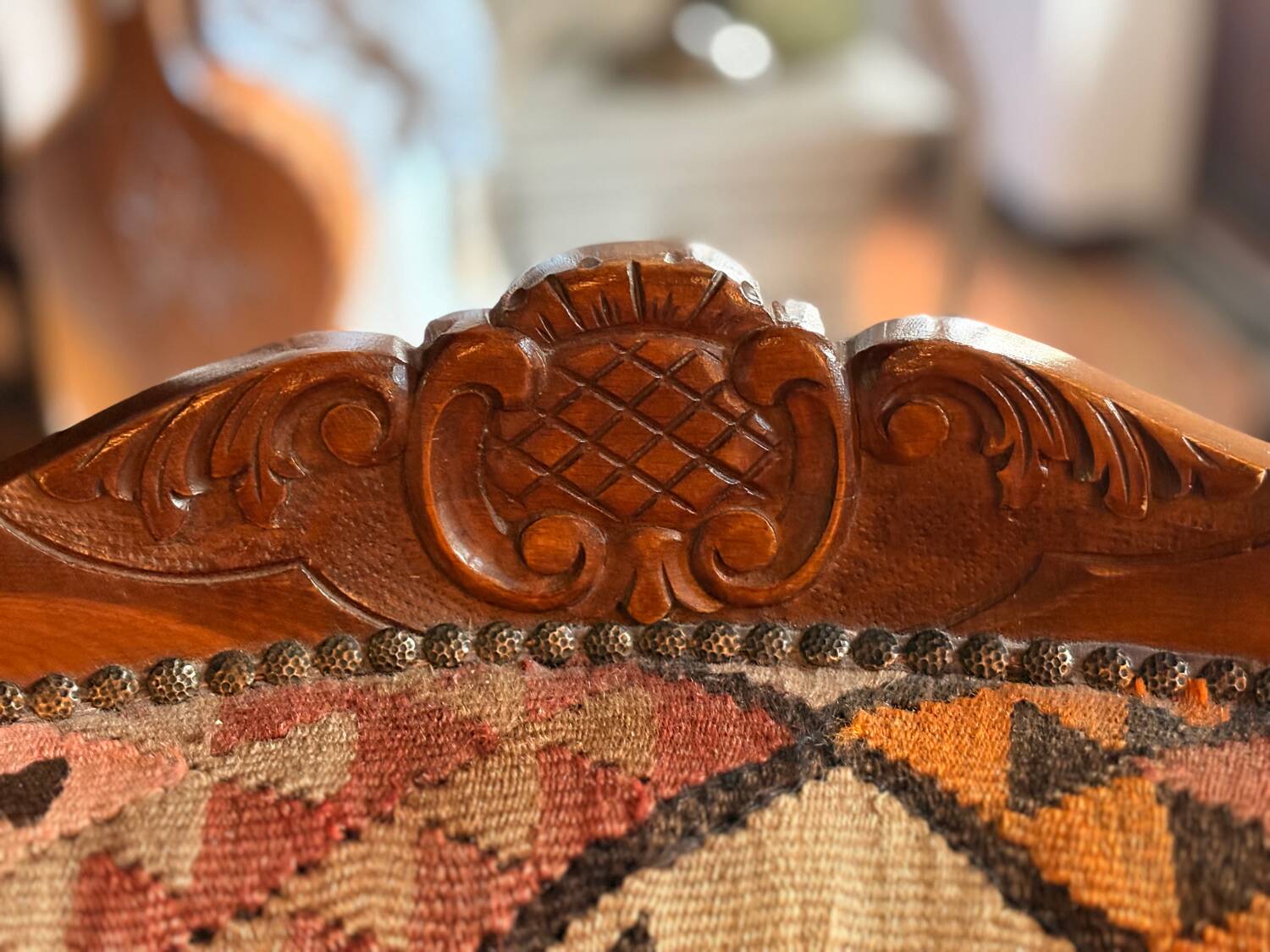 Pair of Roche Bobois armchairs — limited edition in oriental kilim