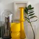 Yellow glass vase