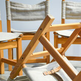 Series of four Ikea pine chairs 1986'