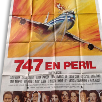 Affiche originale 747 EN PÉRIL