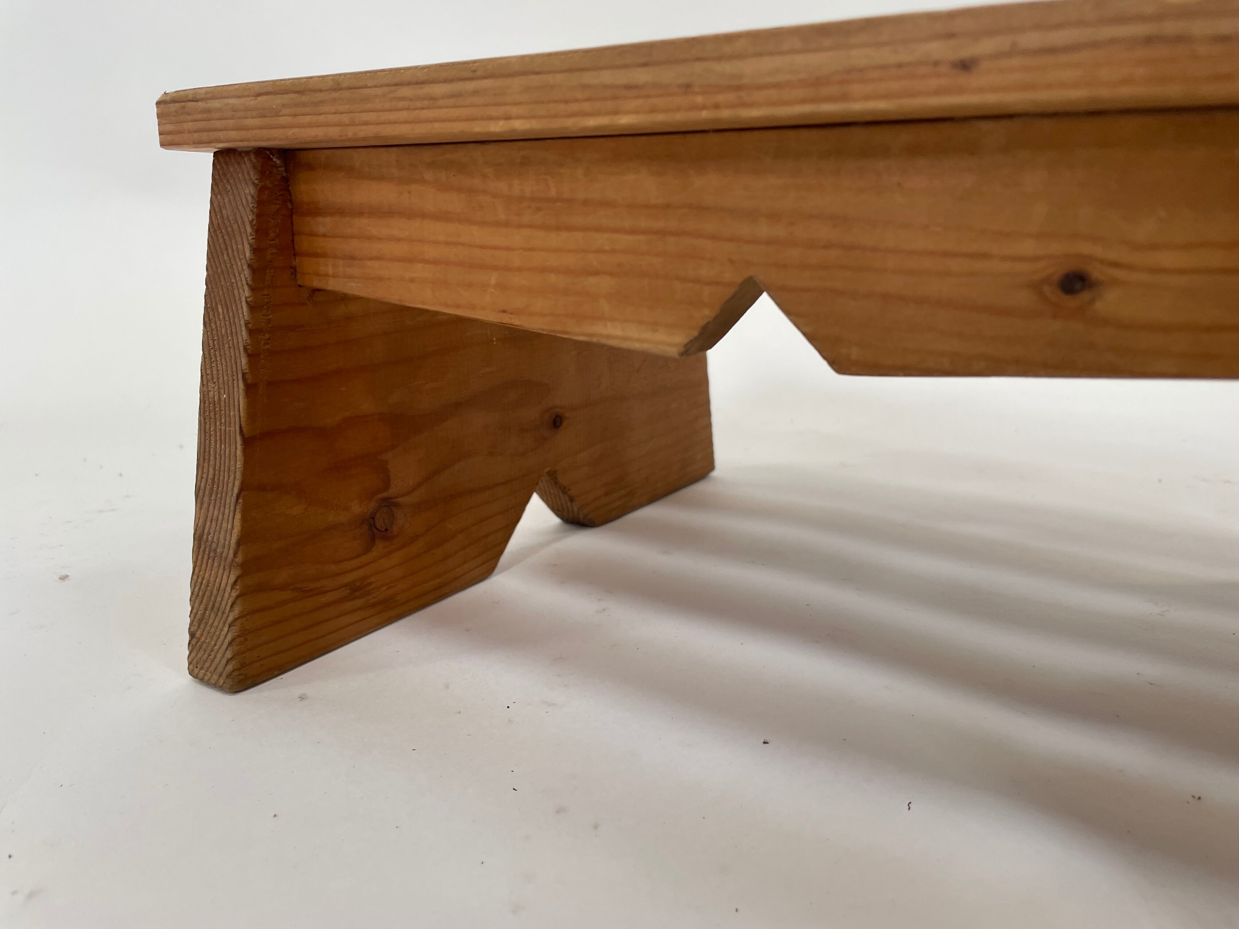 Vintage brutalist footstool minimalist design