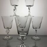 6 crystal wine glasses from the 60s (wheat)