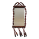Miroir bohème vintage en perles de bois