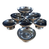 7 coupes à glace anciennes en inox