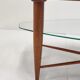 Scandinavian coffee table in teak & glass 1960 vintage