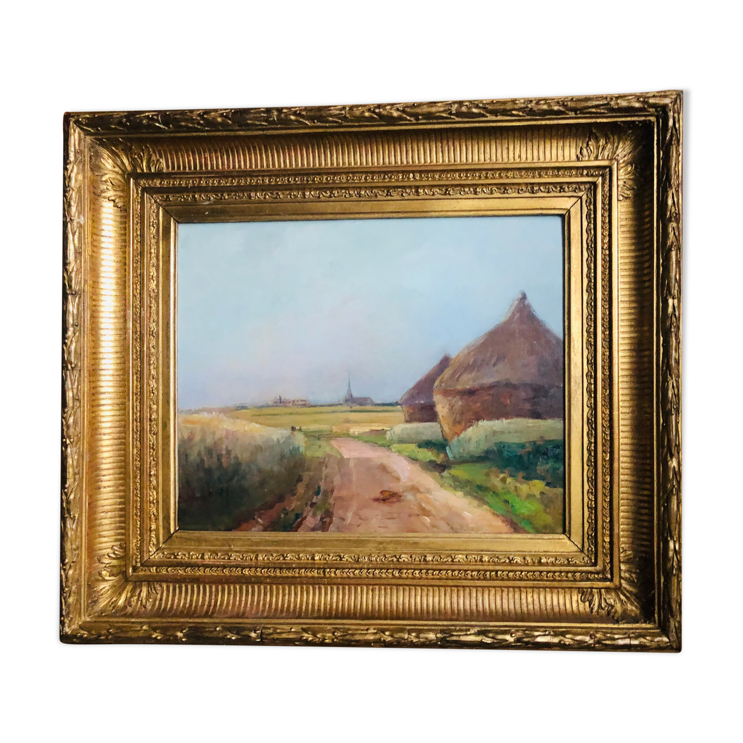 Oil on panel, The wheels