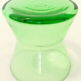 12 Art-Deco aperitif glasses in crystal and sea uraline