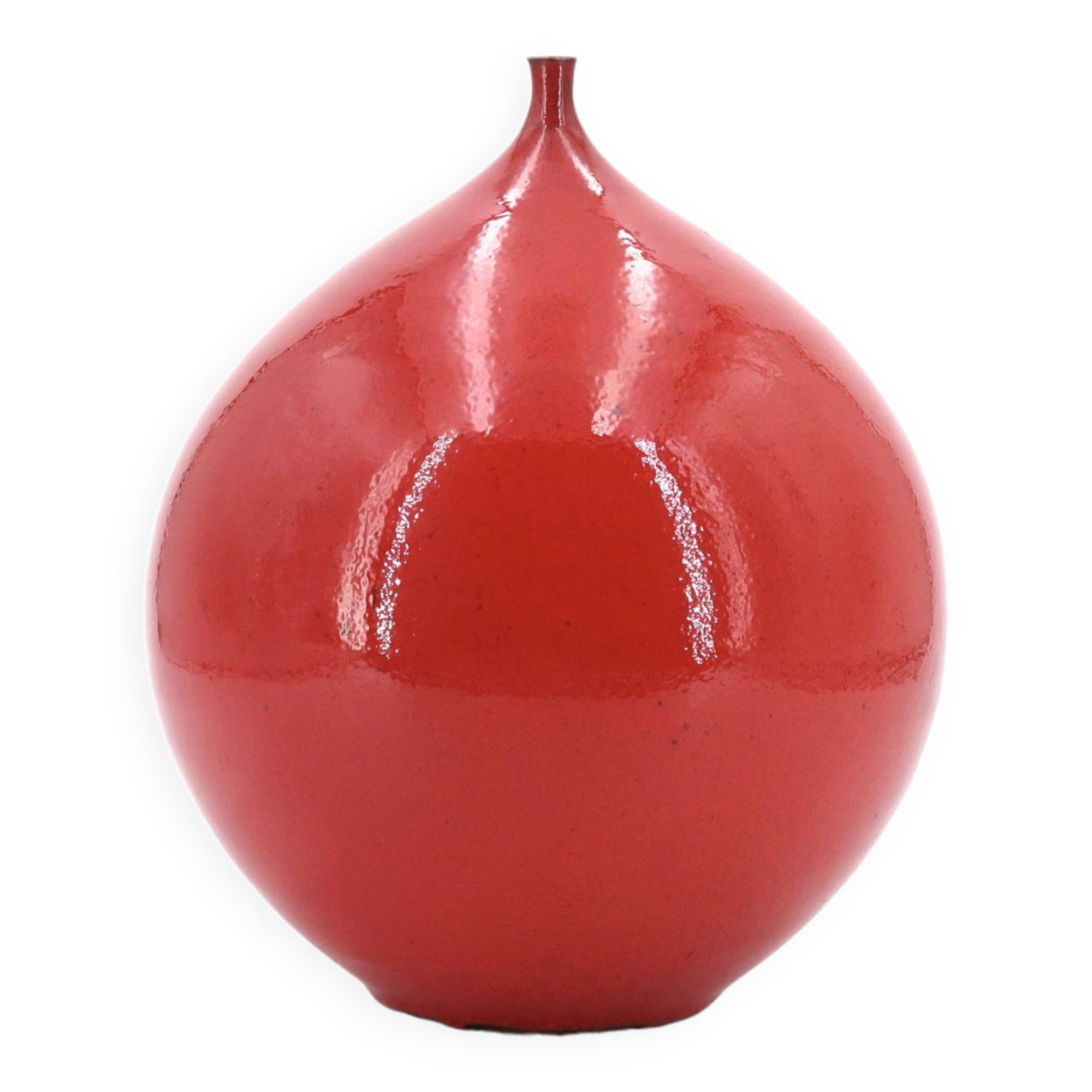 Belgian red ceramic vase, 1960s