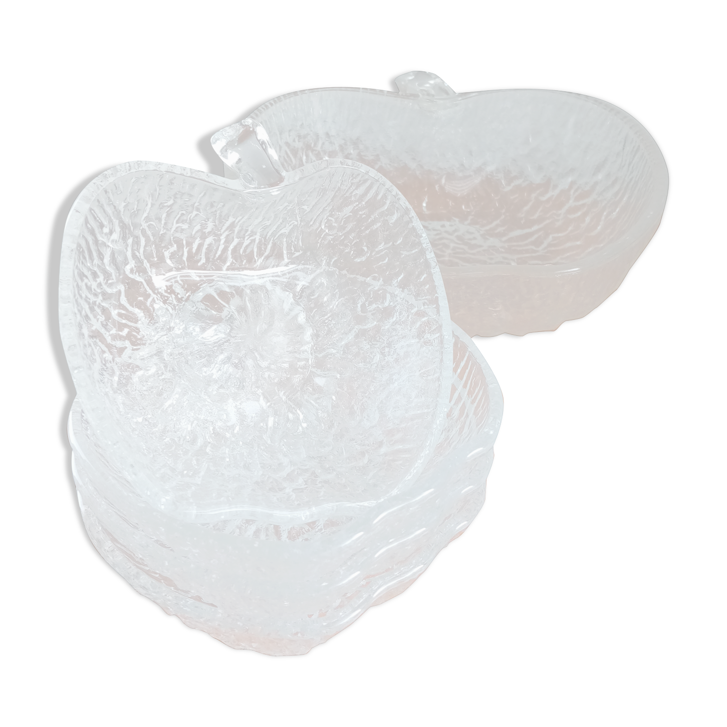 Fruit salad and four apple ramekins