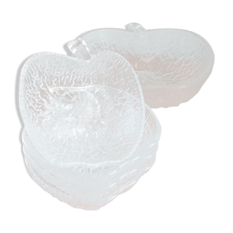 Fruit salad and four apple ramekins