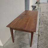 Table de Ferme rustique en merisier massif 19éme - 1m91.5