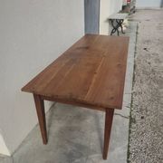 Table de Ferme rustique en merisier massif 19éme - 1m91.5
