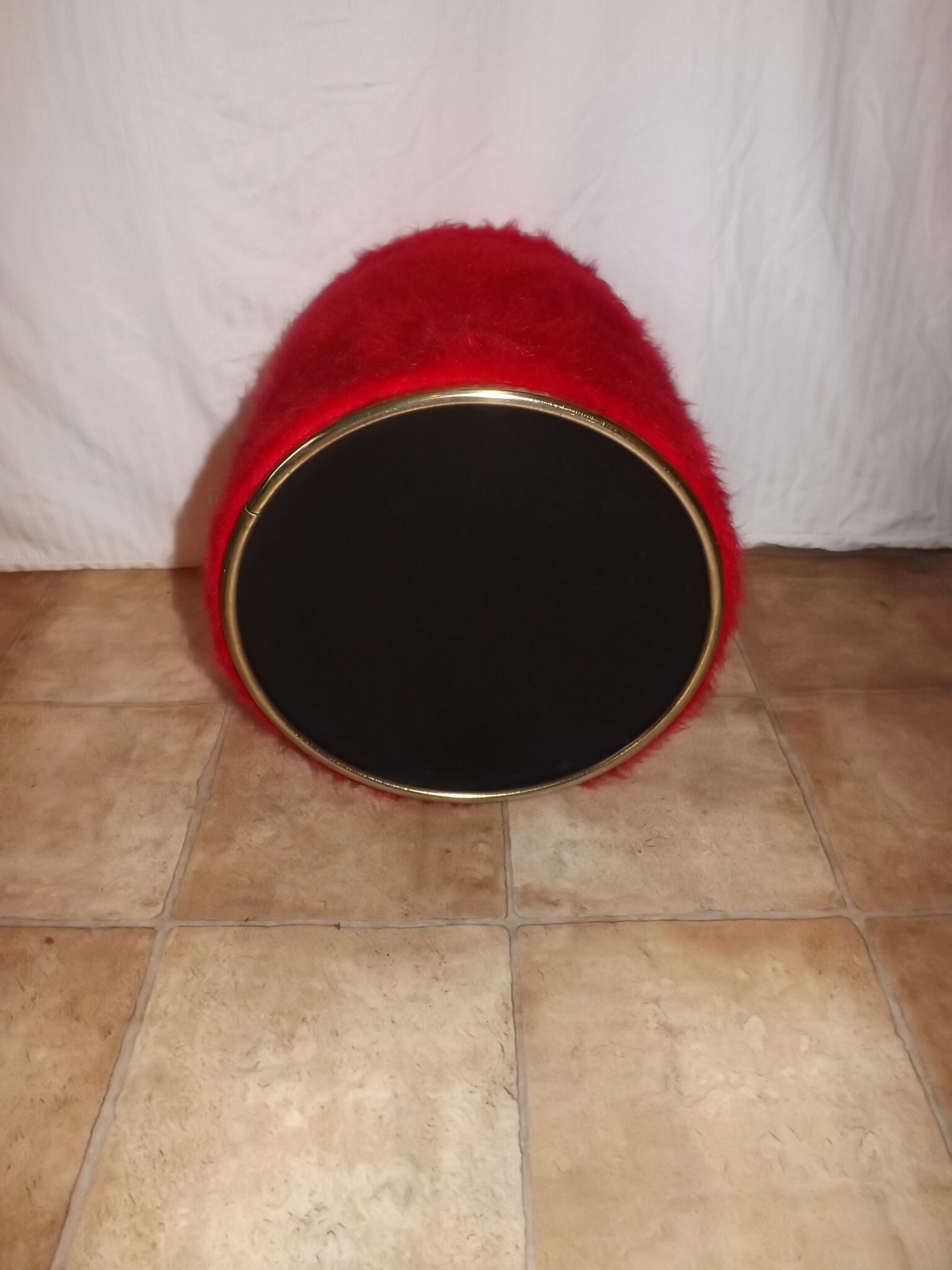 Ottoman red vintage 1960 retro