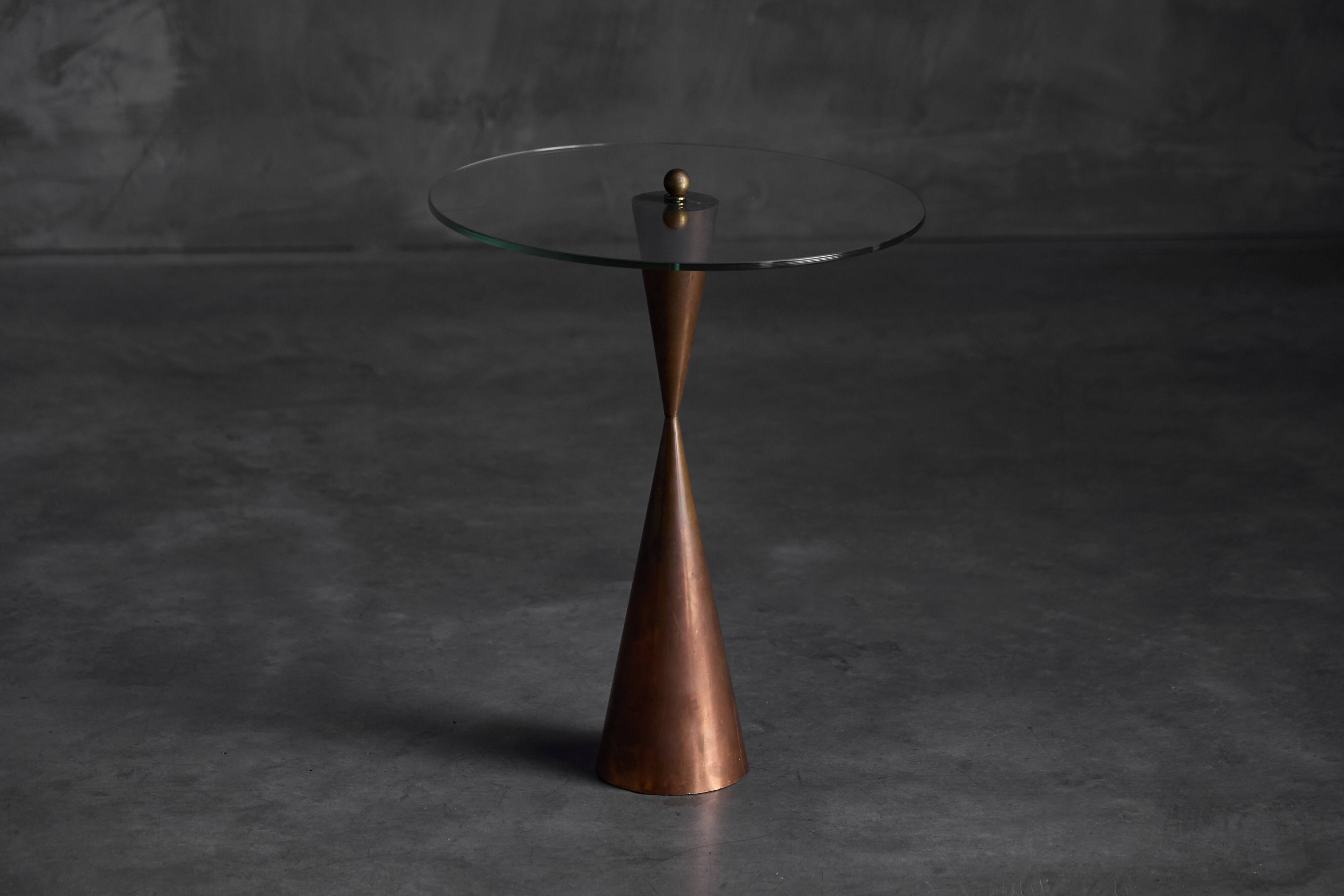 Conical Copper Side Table, France, 1970s