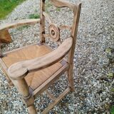Paire de fauteuils anciens vintage en bois