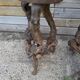 Pair of bar stools in vintage vine feet