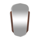 Scandinavian years 60 beveled teak mirror 58 x 33 cm