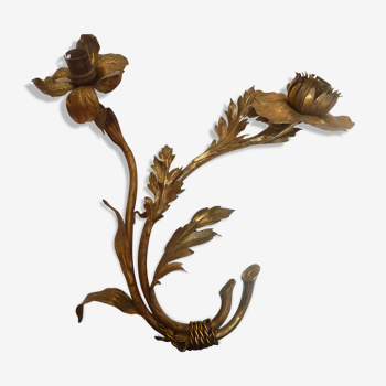 Browning brass flower applique