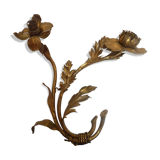 Gilded brass flower wall light
